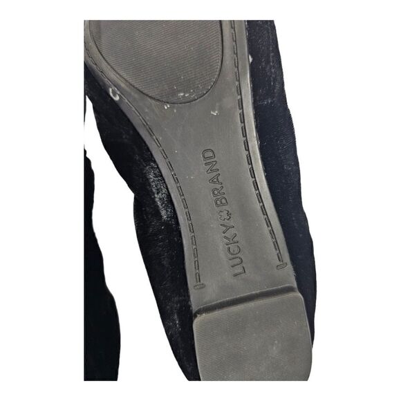 LUCKY‎ BRAND Black Velvet Ballerina Flats - Size 7 - Picture 7 of 8
